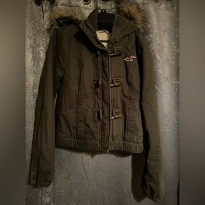 Olive green hollister jacket